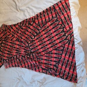 Chetta B Red and Black Patterned Dress